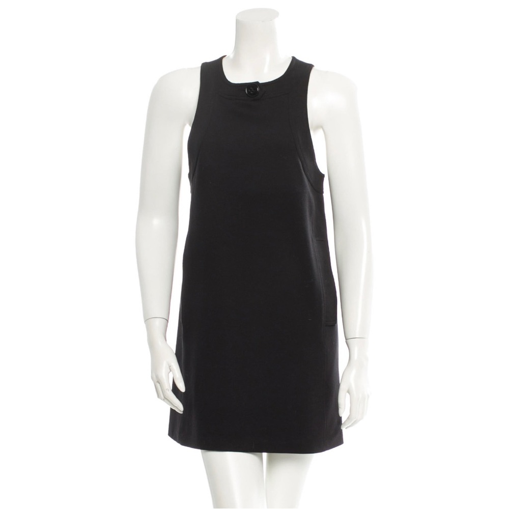 Black Robert Rodriguez Sleeveless Dress with Dual Pockets
